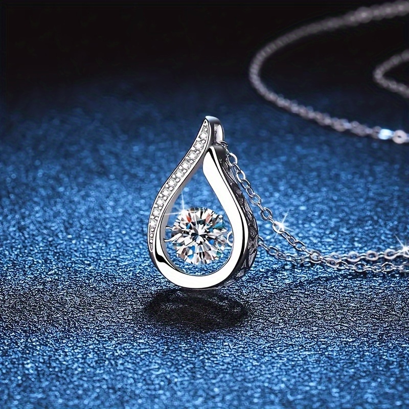 Dynamic Teardrop Shaped Pendant Necklace — Gift for Her